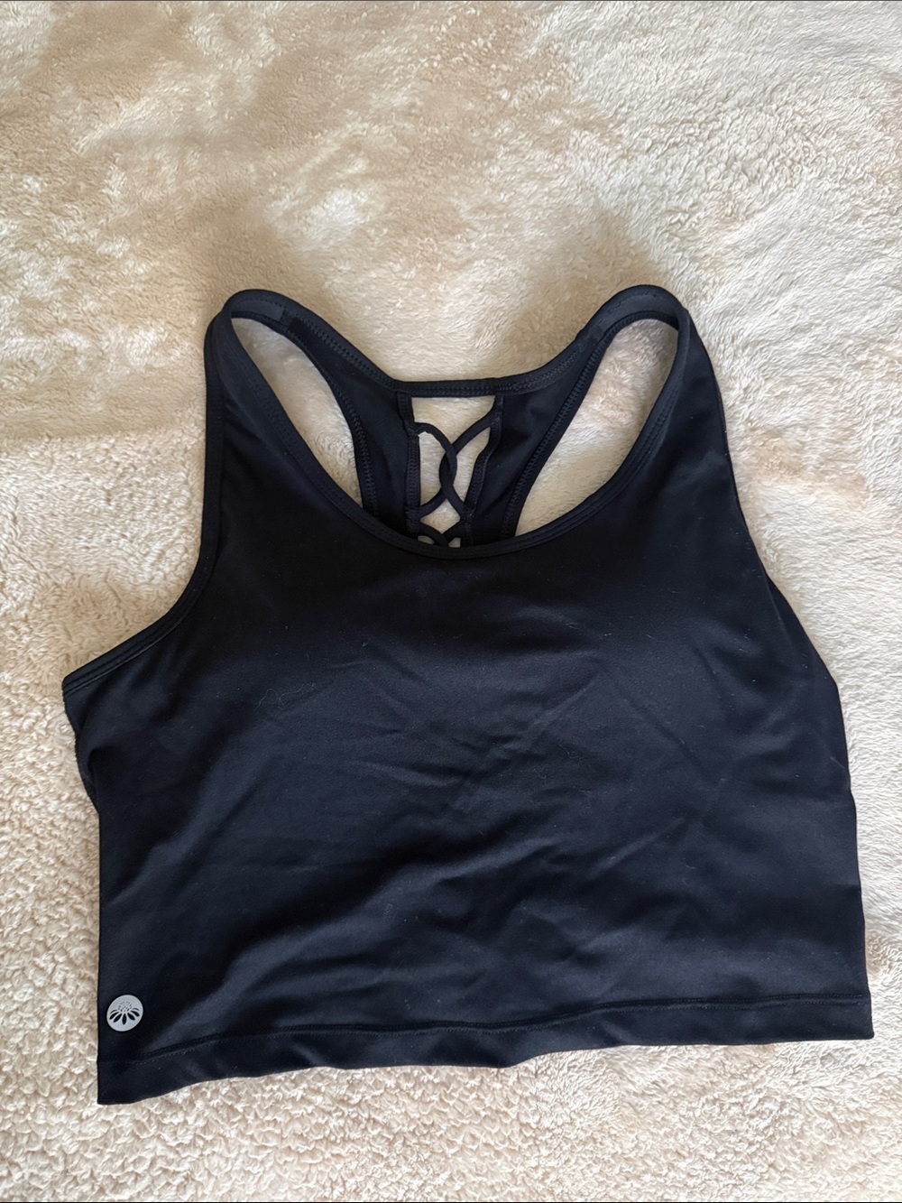 Senita Athletics Black Crop with built in bra